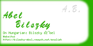 abel bilszky business card